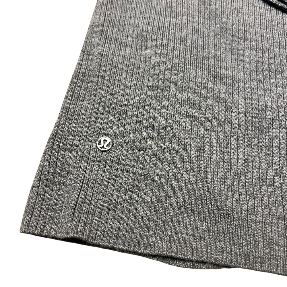 Lululemon Sweat and Savasana Sweater Grey Turtleneck Wool Blend Pullover Pockets - Picture 5 of 9